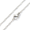 304 Stainless Steel Singapore Chain Necklaces NJEW-I248-10P-3