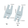 Gorgecraft 2Pcs 2 Style Sewing Machine Stitching Plate KY-GF0001-18-2