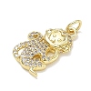 Brass with Rhinestone Pendants RB-CBA6830-18G-02-2