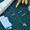 4Pcs 925 Sterling Silver Religion Connector Charms STER-DC0001-96-4