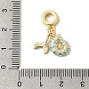Ocean Brass Enamel European Dangle Charms KK-A296-34G-3