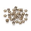 Tibetan Style Alloy Bead Caps TIBEB-P002-08AB-RS-1