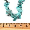 Synthetic Turquoise Chips Beaded Necklace NJEW-FZ00004-02-4