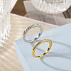 2Pcs 2 Colors Alloy with Crystal Rhinestone Finger Rings RJEW-TADJ0001-01B-5