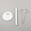 304 Stainless Steel Adjustable Height Doll Stands FIND-WH0260-44A-02-2