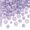 105Pcs 3 Styles Electroplate Opaque Solid Color Glass Beads Strands GLAA-TA0004-40A-3