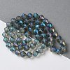 Electroplate Transparent Glass Beads Strands EGLA-I019-FR03-2