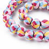 Handmade Polymer Clay Beads Strands CLAY-N008-054-06-3