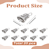 20Pcs Tibetan Style Alloy Bell Pendants FIND-LP0002-48-2