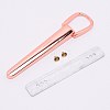 Zinc Alloy Bag Side Clip PALLOY-WH0082-15RG-1