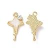 Alloy Micro Pave Cubic Zirconia Pendants LS-PALLOY-D006-02G-2