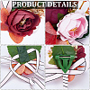 CRASPIRE 2Pcs 2 Style Silk Cloth & Plastic Imitation Flower Wrist Corsage & Corsage Boutonniere AJEW-CP0007-26A-5