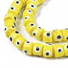 Handmade Evil Eye Lampwork Beads Strands LAMP-WH0006-05H-3