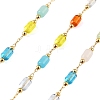 Handmade Brass Glass Beaded Chains GL-CBA1C06-02G-1