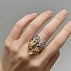 Alloy Rhinestone Cuff Open Rings WGEE099-01-2