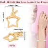 8Pcs Brass Lobster Claw Clasps KK-BBC0022-43-2