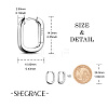 SHEGRACE Rhodium Plated 925 Sterling Silver Hoop Earrings JE834A-01-4