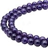 Natural Amethyst Round Beads Strands G-PH0018-8mm-1