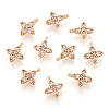 Brass Cubic Zirconia Pendants KK-S336-08G-3