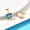 Abalone Shell/Paua Shell Dangle Ear Studs EJEW-L099-05G-2