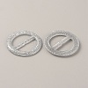 Flat Round Resin Buckle Clasps CRES-WH0013-15G-2