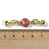 Natural Rhodochrosite with Brass Fold Over Clasps G-G141-02G-12-3