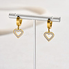 Stainless Steel Heart Hoop Earrings QS1082-1-3