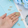 8Pcs Brass Spring Gate Rings KK-ME0003-20-3