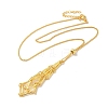 Rack Plating Brass Macrame Pouch Necklace Making for Gemstone Nuggets KK-M285-02A-G-1