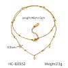 French Style 304 Stainless Steel Cable Chain Double Layer Bracelets IW3608-8