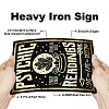 Vintage Metal Tin Sign AJEW-WH0189-239-3
