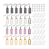 DIY Blank Rectangle 304 Stainless Steel Dangle Earrings Making Kit DIY-PH0022-95-7