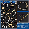 40Pcs 4 Styles Ion Plating(IP) 304 Stainless Steel S-Hook Clasps STAS-UN0061-24-5