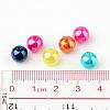 Mixed Color Imitation Pearl Acrylic Mardi Gras Round Beads X-PACR-8D-M-3
