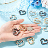 12Pcs 3 Colors Alloy Spring Gate Rings FIND-TA0010-06-6
