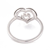 Non-Tarnish 304 Stainless Steel Heart Finger Ring for Women RJEW-C086-21-P-3