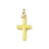 Real 18K Gold Plated Eco-Friendly Rack Plating Brass Enamel Pendants KK-F845-40G-06-1