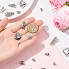 100Pcs 10 Styles Tibetan Styles Alloy Bead Cone & Caps FIND-SP0020-73C-4