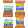 4 Cards 2 Styles  Polyester Wavy Fringe Trim Ribbon DIY-GF0009-48C-1