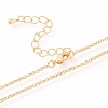 Brass Rolo Chain Necklaces Making MAK-L025-04G-1