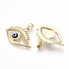 Brass Micro Pave Cubic Zirconia Pendants KK-T070-74-2