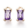 Brass Cubic Zirconia Charms LS-X1-KK-S350-367J-1