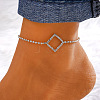 Brass Crystal Rhinestone Tennis Anklets for Wome FS-WGAF92D-15-1