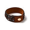 Faux Suede Snap Cord Bracelet BJEW-F428-07-5