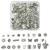 100Pcs 25 Styles Tibetan Style Alloy Beads TIBEB-YW0001-29-1