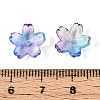 Baking Paint Transparent Glass Bead Caps DGLA-N014-06B-01-3
