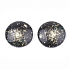 Starry Sky Pattern Printed Glass Cabochons LS-GGLA-N004-25mm-D82-1