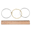 Two Tone 304 Stainless Steel Interwoven Wave Bangles BJEW-F540-02GP-5