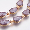 Electroplate Glass Beads Strands EGLA-I008-05G-3