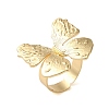 Butterfly Alloy Open Cuff Rings for Women LS-RJEW-U006-06B-G-2